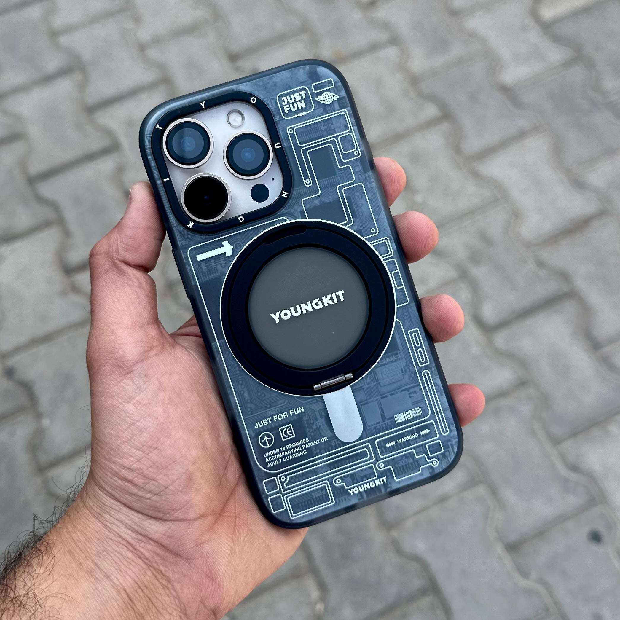 Youngkit Cyberpunk Stand-Grey ( No. 1396 ) Mobile Case by CoverMeUp