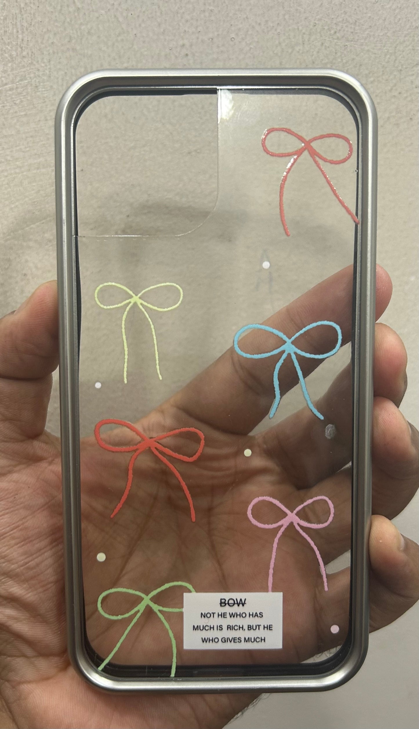 Trending Transparent Bow Soft Silicon Case for iPhone