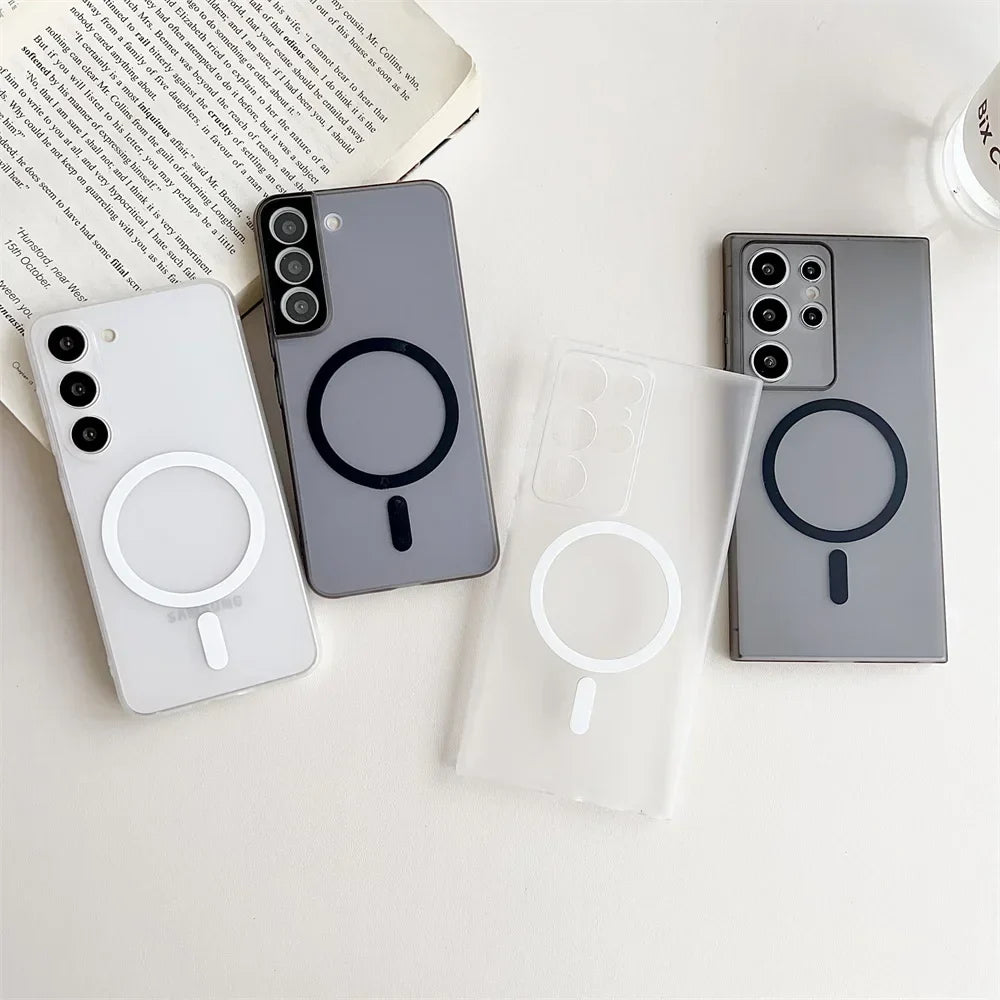 Samsung Galaxy S24 Ultra Paper Thin Case with MagSafe - Smoke Black Mobile Case by CoverMeUp - Style 8