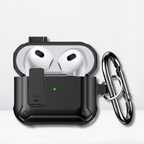 Eggshell Protective AirPods 3 With Button Lock Case (Black) Mobile Case by CoverMeUp