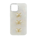 Protective Apple iPhone Back Cover - Elegant Butterfly Inspired Soft TPU Phone Case with Metal Ring Protection for iPhone