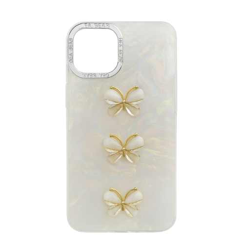 Elegant Butterfly Inspired Soft TPU Phone Case with Metal Ring Protection – For iPhone Models