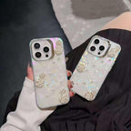 Elegant Pearl & Rose Flower Phone Case – Soft TPU Protective Cover Mobile Case by CoverMeUp - Style 5