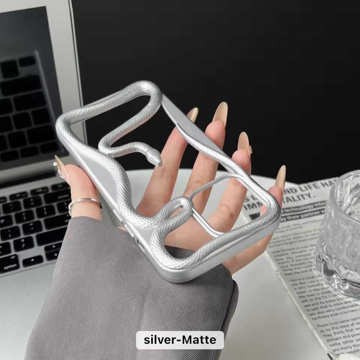 Protective Apple iPhone Back Cover - Fancy Snake Designer Soft Silicone Case for iPhone - Style 7