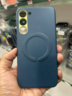 Leather Wireless Magnetic Charge Mobile Cover Phone Funda Cases for Samsung Galaxy S23 Plus Mobile Case by CoverMeUp - Style 2