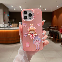 Colorful Printed and 3D Embossed Cartoon Phone Case