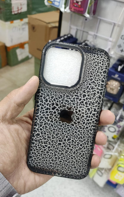 Frosted Case with logo for iPhone with metal ring protection