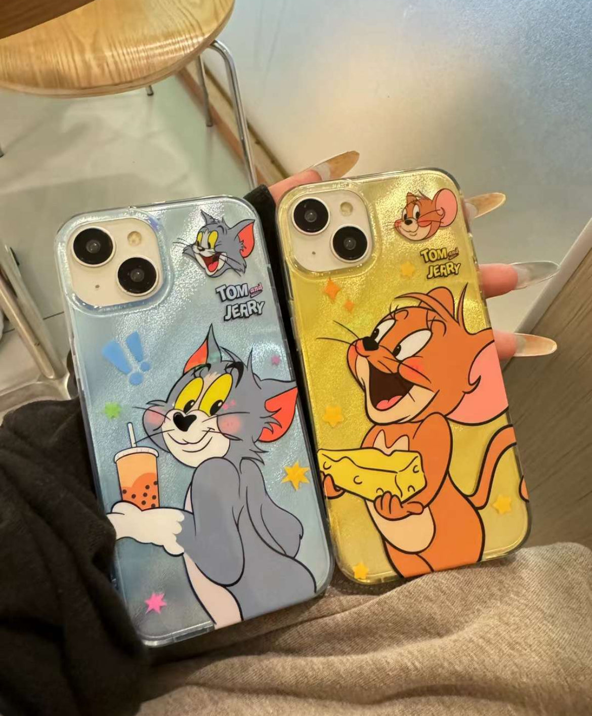 Fun Cute Tom & Jerry Acrylic Shockproof Phone case for iphone