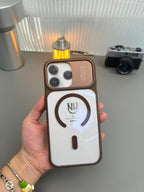 Protective Apple iPhone Back Cover - Ny non yellow 17 Look New Metal Ring Case for iPhone - Style 6