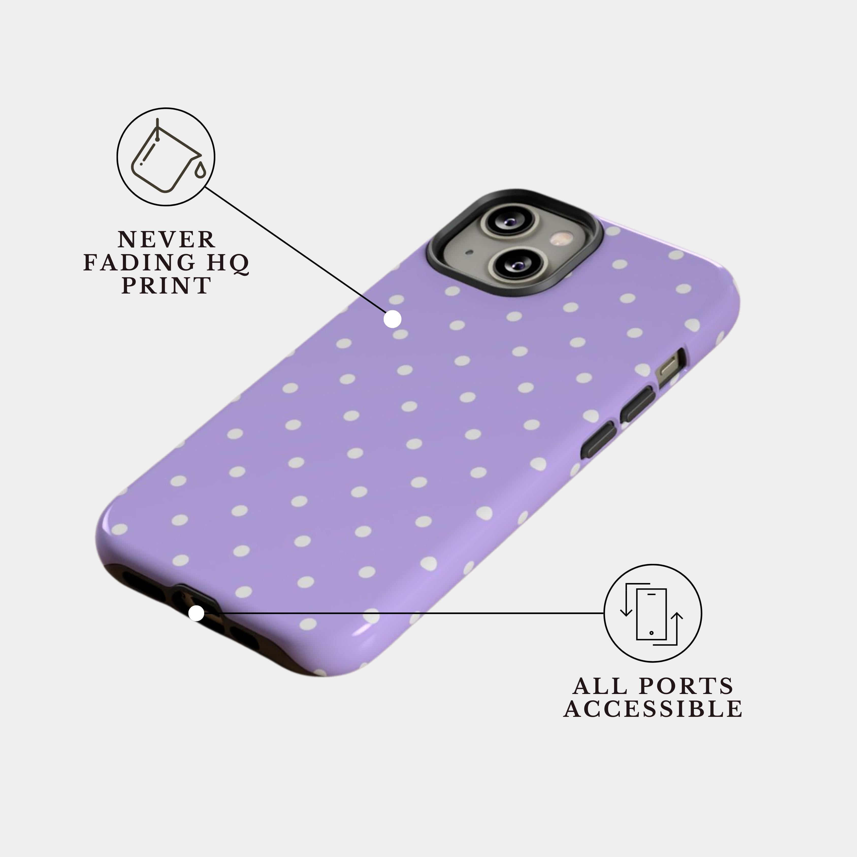 The Lilac Polka Reverie | #1182 Mobile Case by CoverMeUp - Style 9