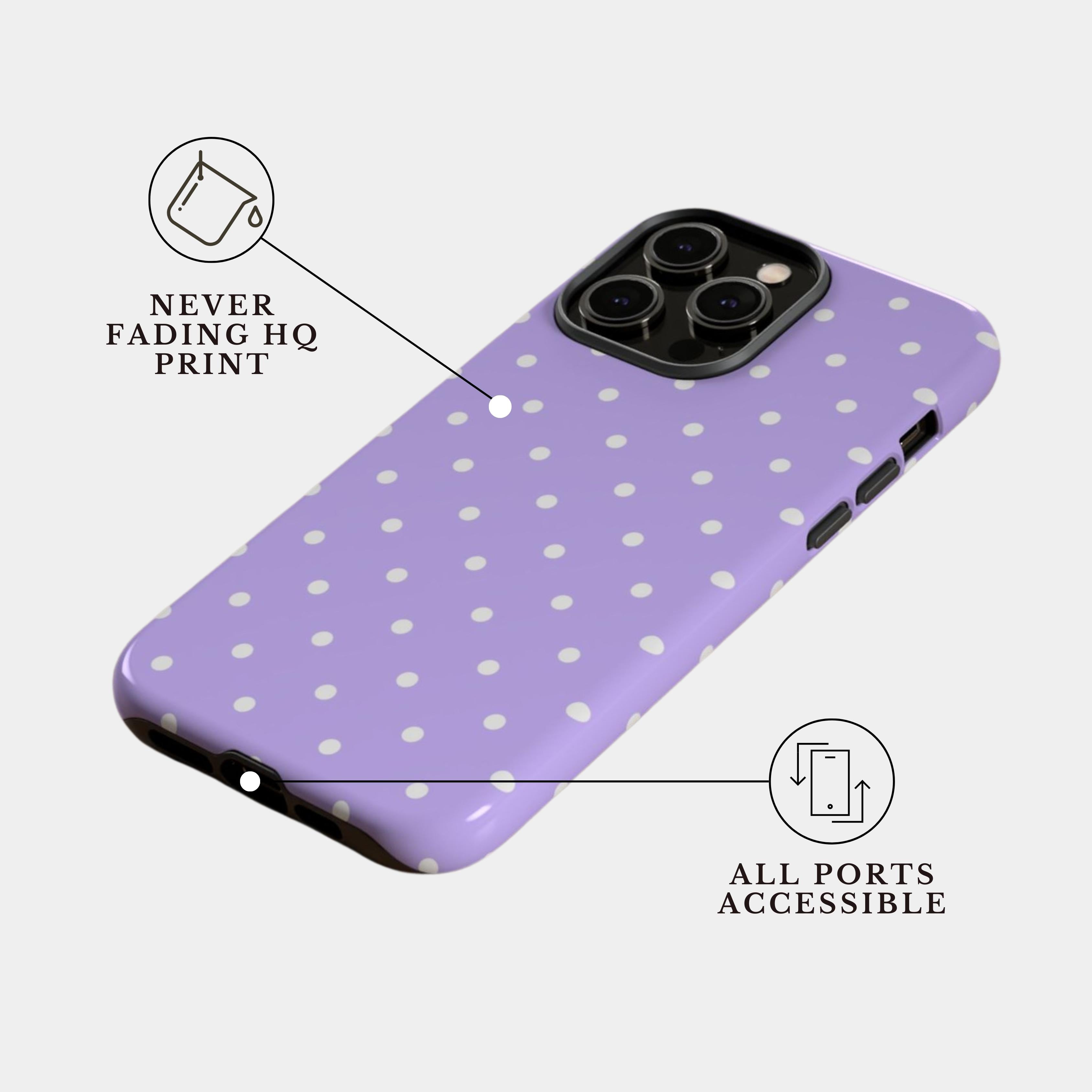 The Lilac Polka Reverie | #1182 Mobile Case by CoverMeUp - Style 8
