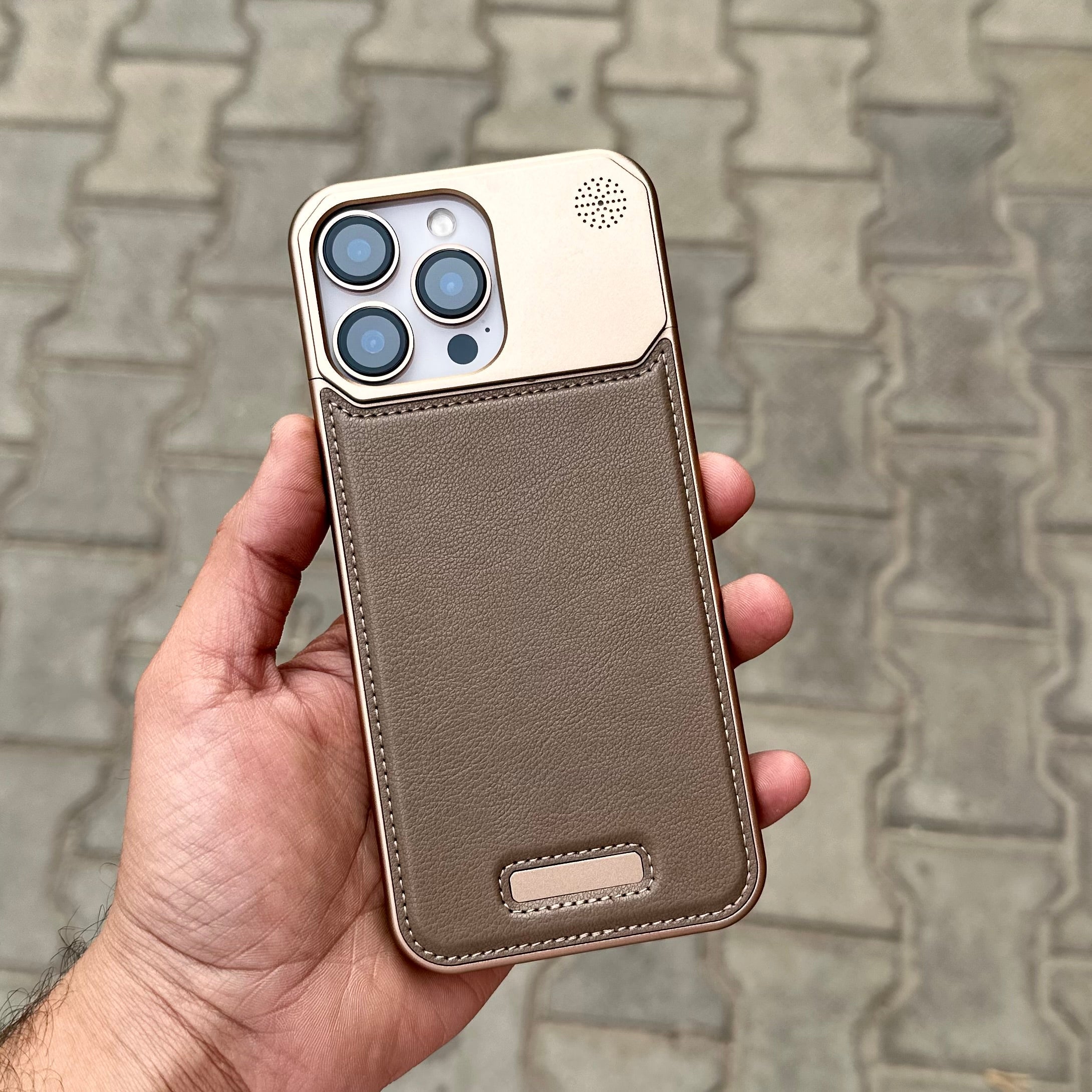 Metal Vegon Leather Case ( No. 1426 ) Mobile Case by CoverMeUp - Style 4