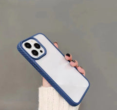 Crystal Fusion Clear Case for iPhone  Cover Case | Drop Protection |Impact Resistant Bumper | Anti Yellowing Material (TPU + PC | Blue)