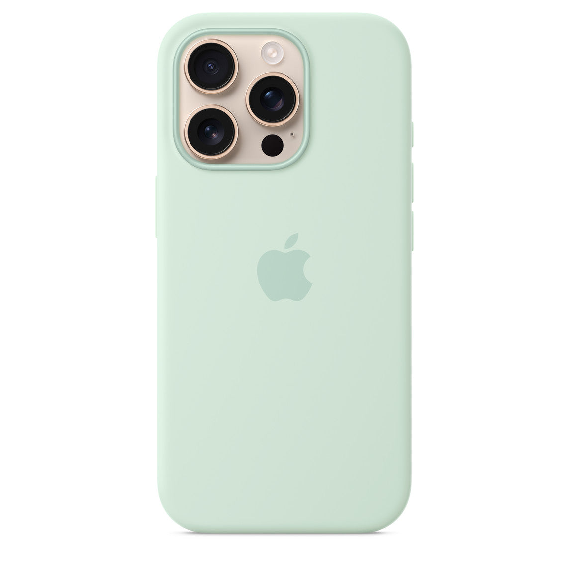 Protective Apple iPhone Back Cover - Logo Silicon Case for iPhone 16 Pro (AquaMarine) - Style 2