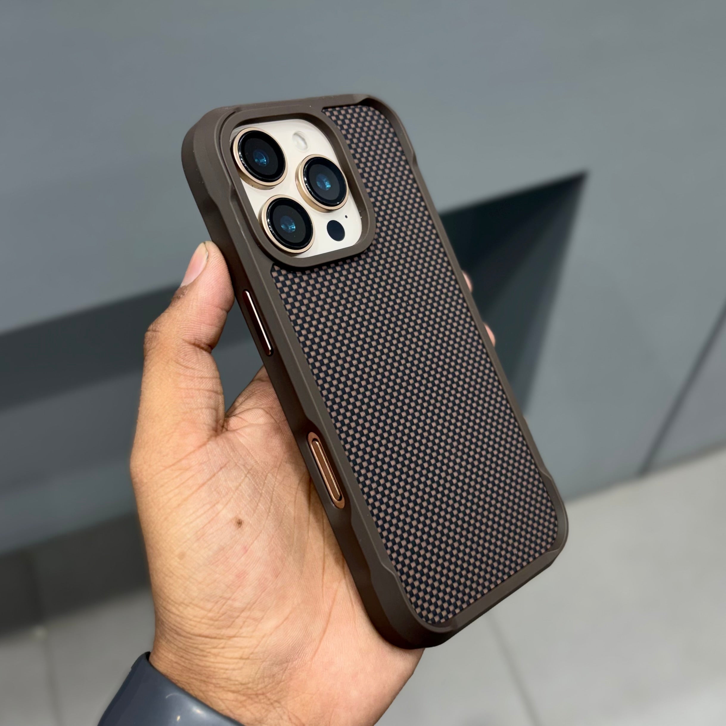 ICON CARBON CASE - BROWN 2.0( No. 2394 ) Mobile Case by CoverMeUp - Style 2