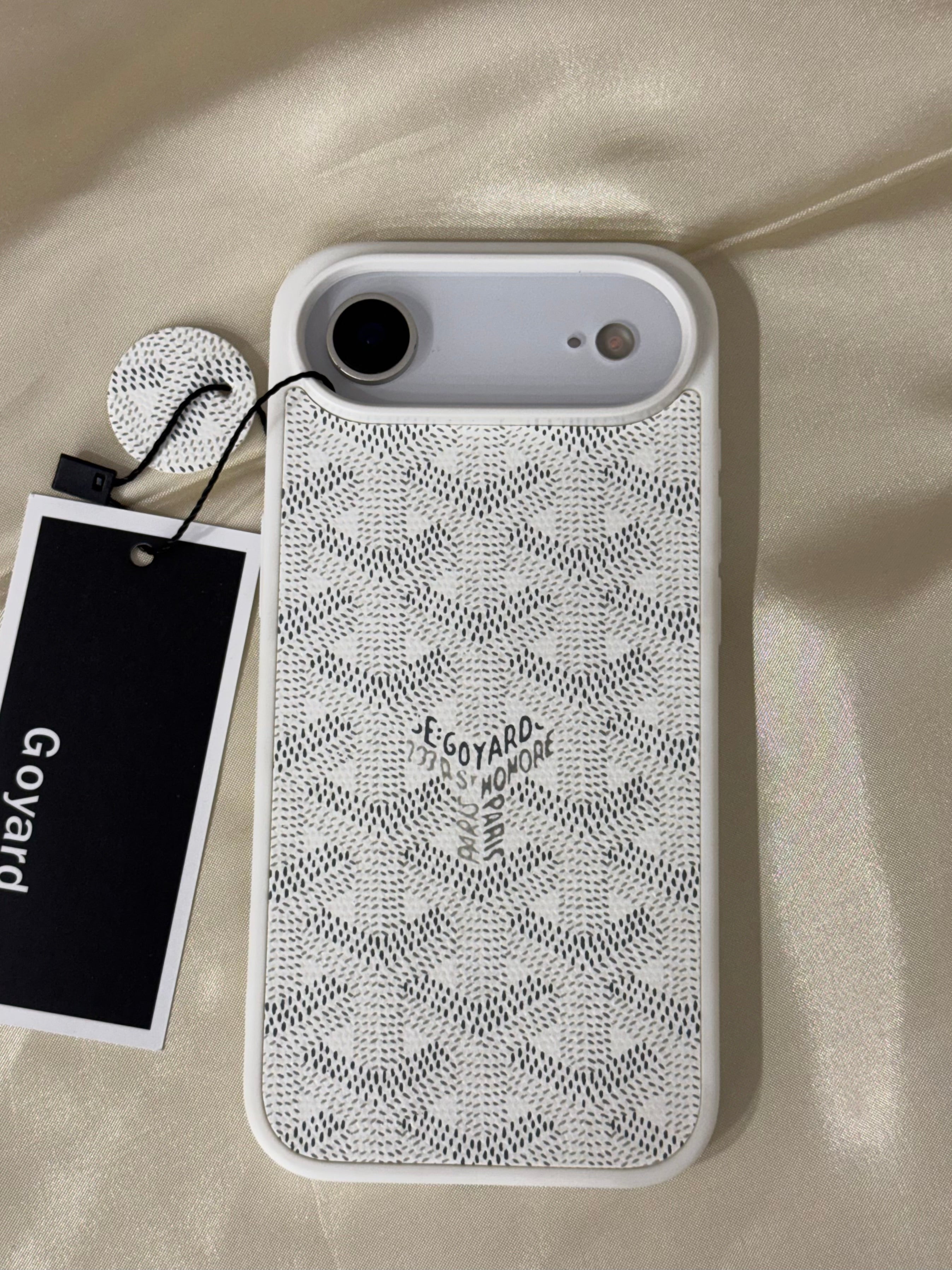 Branded PU Leather Case for iPhone 17 Air (White)