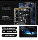 Samsung Galaxy S25 Series Circuit Design Ultra Hybrid Zero One Case Mobile Case by CoverMeUp - Style 3