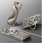 Aluminum Alloy MagSafe Kickstand Cooling Case: Featuring a Futuristic Mechanical Aesthetic Mobile Case by CoverMeUp - Style 2