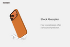 KZDOO MAG NOBLE PU Leather Case For iPhone 17 Pro Max (Orange)