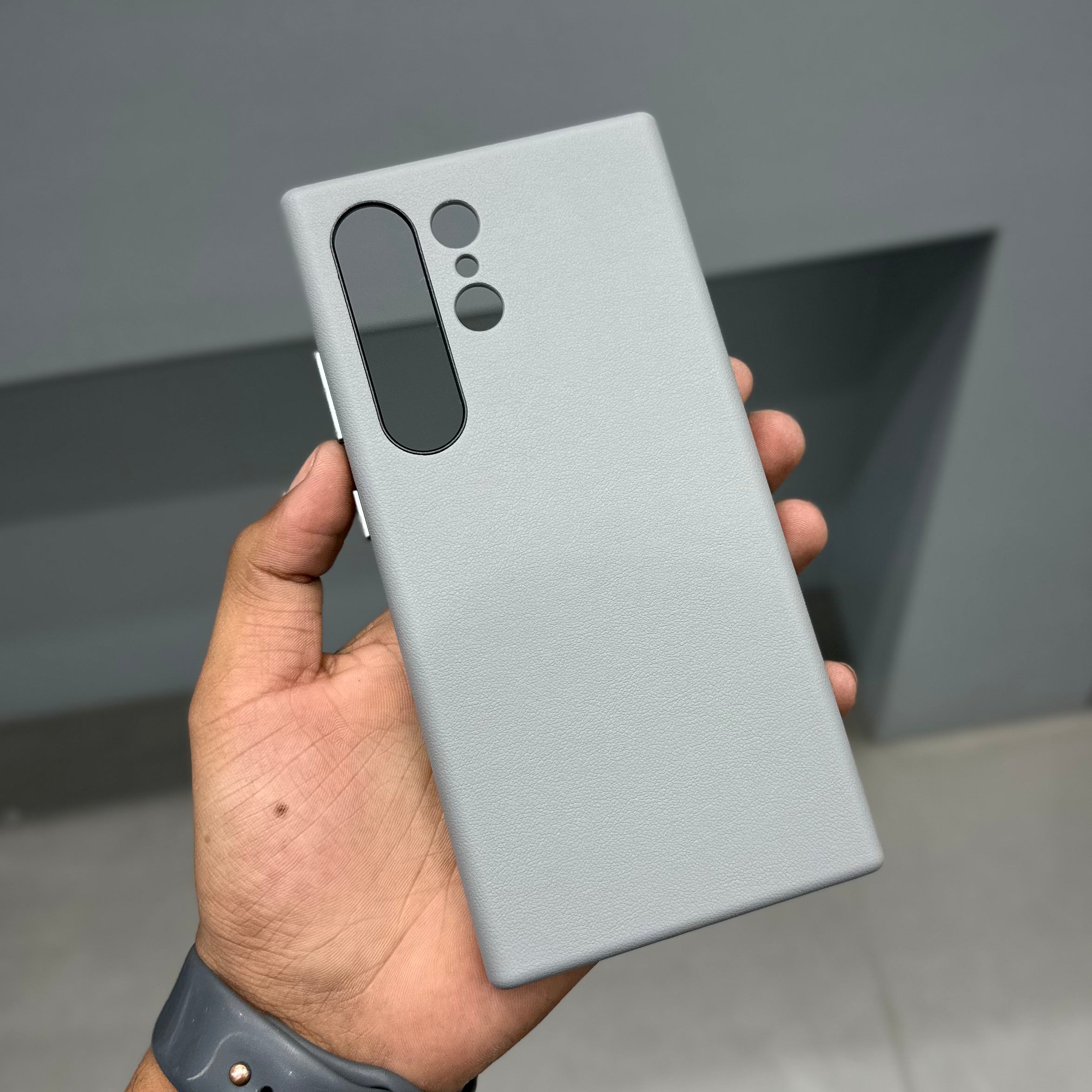 KZDOO NOBLE VEGAN LEATHER CASE - GREY ( No. 3377 ) Mobile Case by CoverMeUp - Style 3