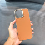 Protective Apple iPhone Back Cover - Leather Finish BackPlane MagSafe iPhone 15 & 16 Series Case - Style 5