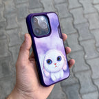 Nimmy Premium Embroidered Leather Case - Nimmy Rabbit Case- Puprle ( No. 1326 ) - Style 2