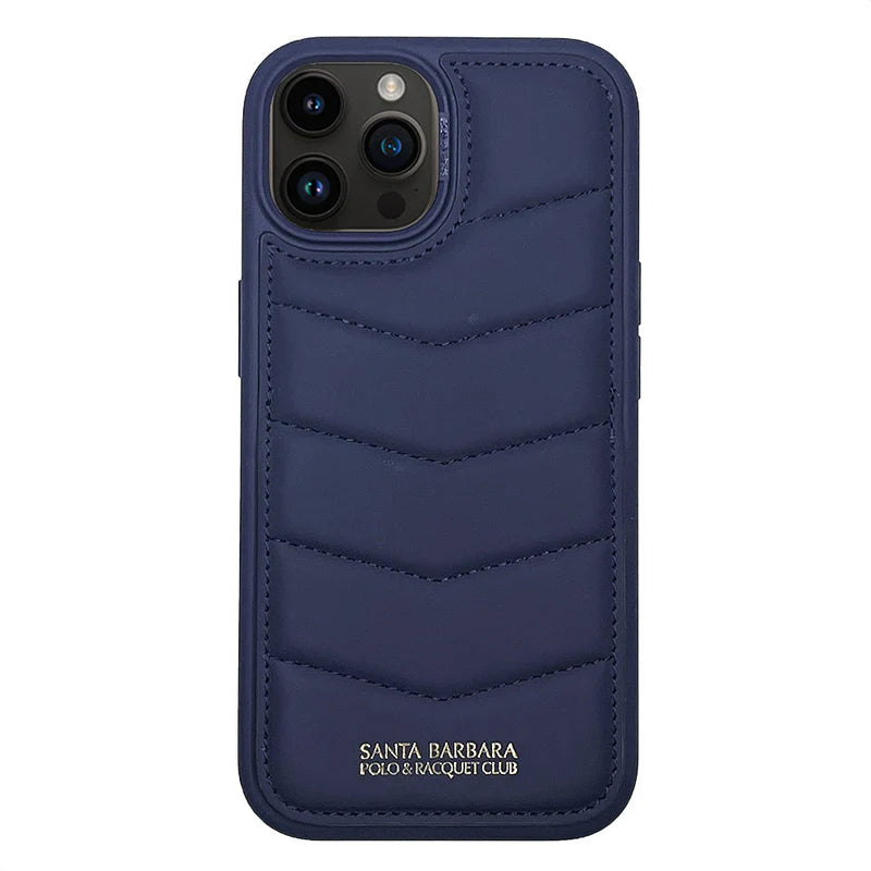 Santa Barbara Polo & Racquet Club Luxury Clyde Series Leather Case for iPhone 15 Pro Max