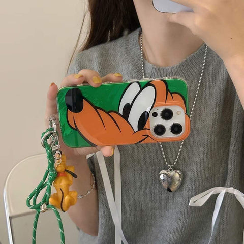 Cute Disney Character Case for iPhone with strap