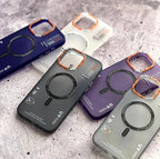 Protective Apple iPhone Back Cover - Frosted Magnetic Shell UV Hybrid Case for iPhone - Style 2
