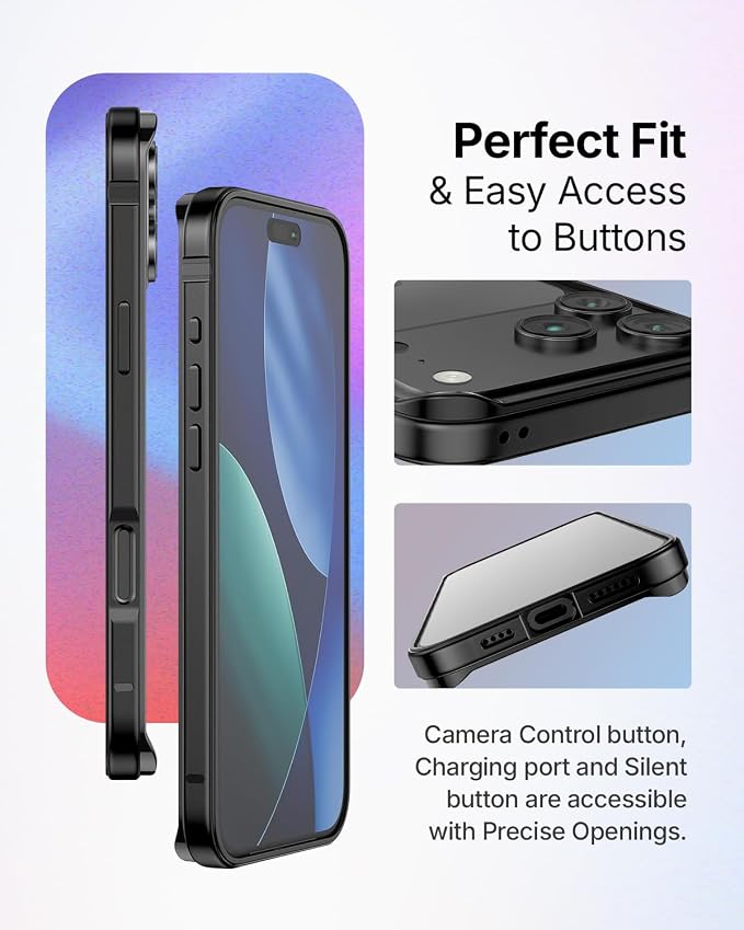Metallic Bumper Case for iPhone 17/18 Pro & Pro Max - iPhone 17 Pro Max / 18 Pro Max - Black