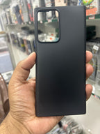 Slim Soft Silicone Back Case for Samsung Galaxy NOTE 20 Ultra Black Mobile Case by CoverMeUp - Style 2