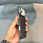 Protective Apple iPhone Back Cover - FibreLux Black MagSafe iPhone 16 Pro Max Case - Style 2