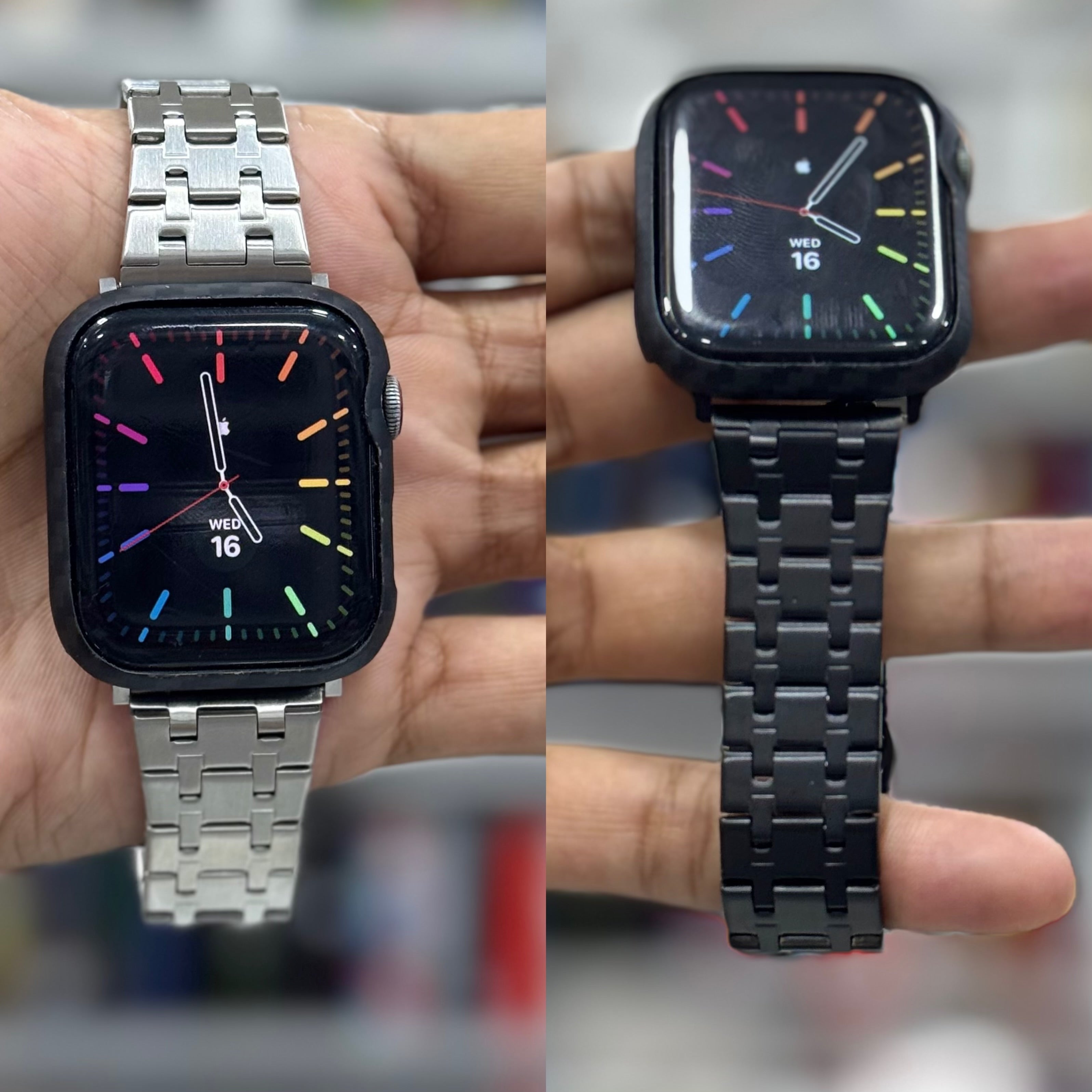 SteelMate Matte Black Apple Watch Band
