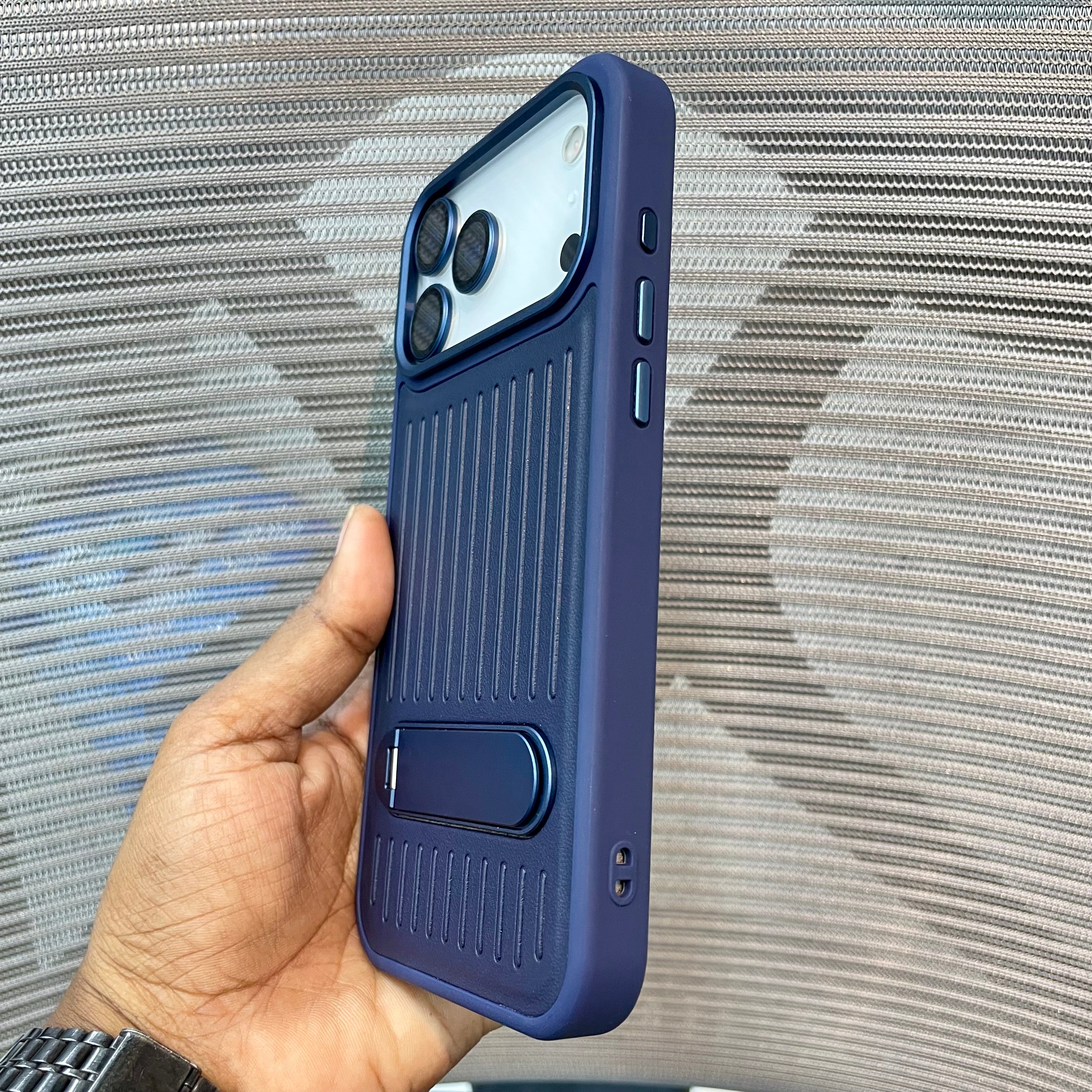 StripeVault Stand iPhone 17 Series Case