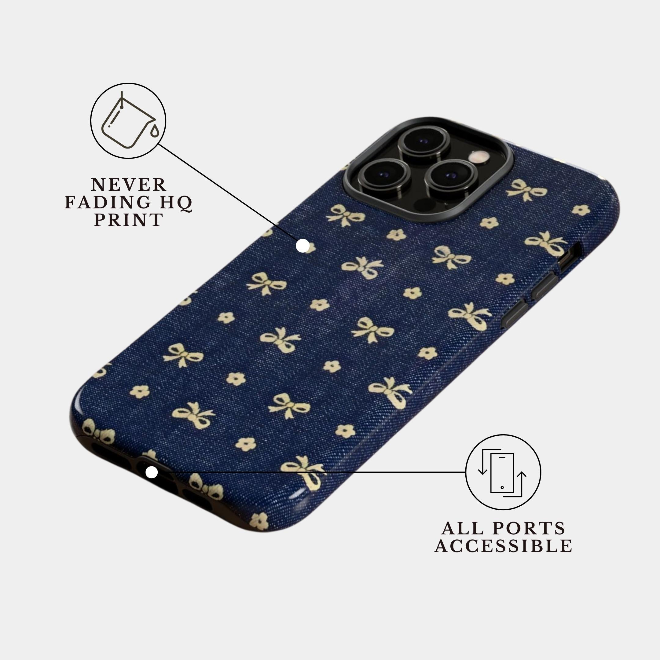 The Denim Blossoms | #1150 Mobile Case by CoverMeUp - Style 3