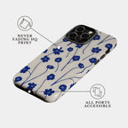 The Cobalt Feathers | #1062 Mobile Case by CoverMeUp - Style 3