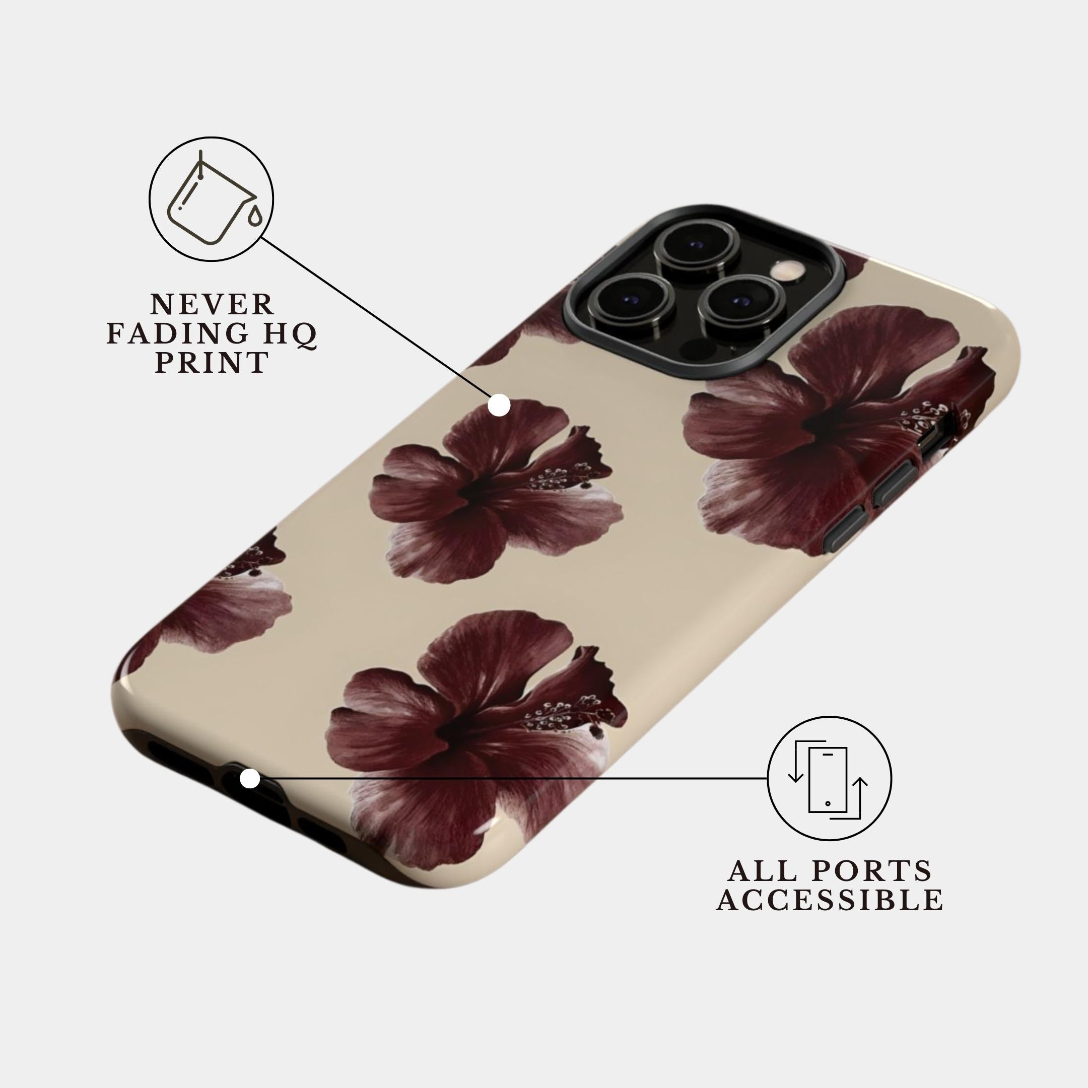 The Velvet Hibiscus  | #1166 Mobile Case by CoverMeUp - Style 4