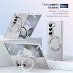 Transparent 360°Rotating Magnetic Holder Case Cover for Samsung Galaxy Z Fold 8 Ultra