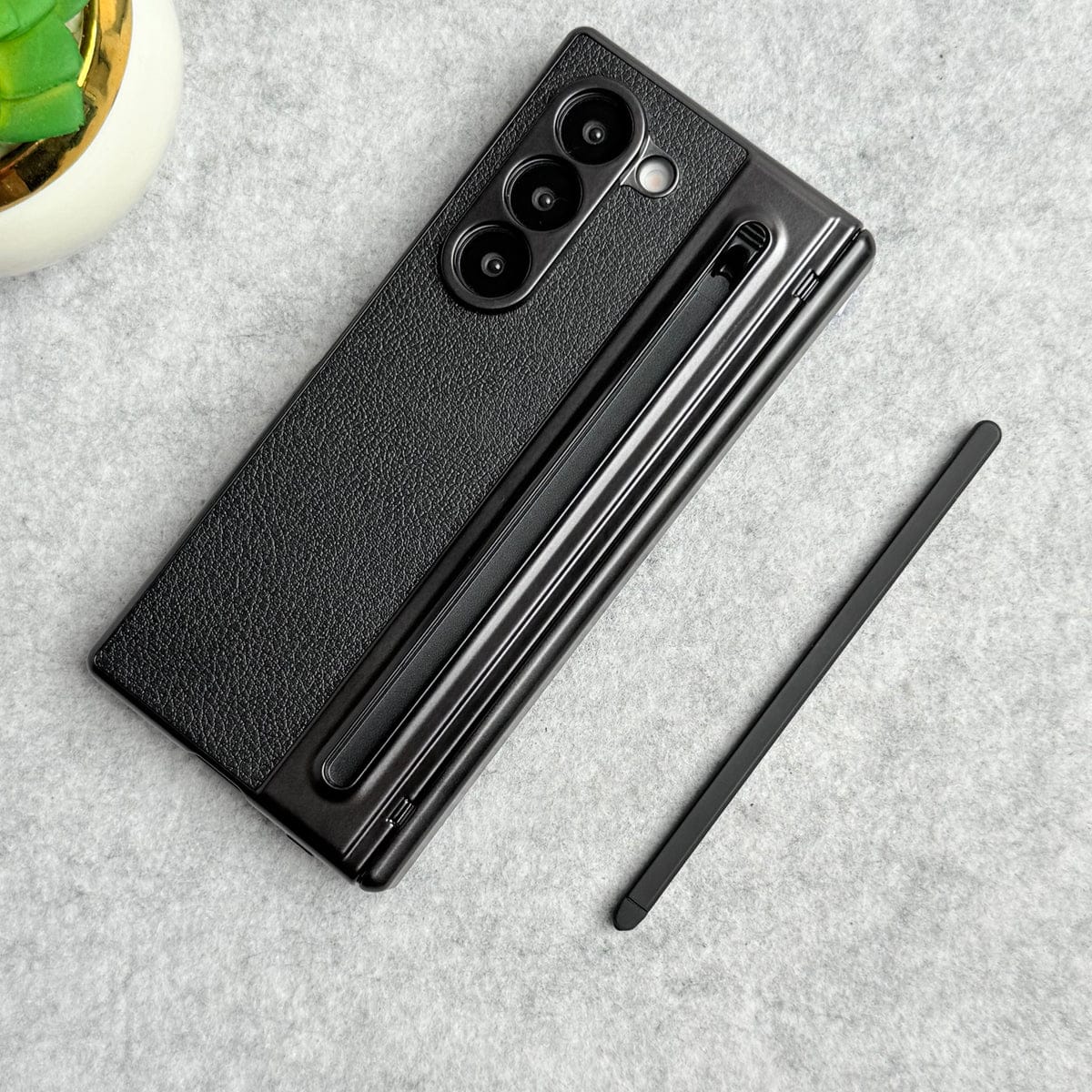 Chrome Plating front Glass Protection Hinge Case Folding Cover for Samsung Galaxy Z Fold 8 Ultra