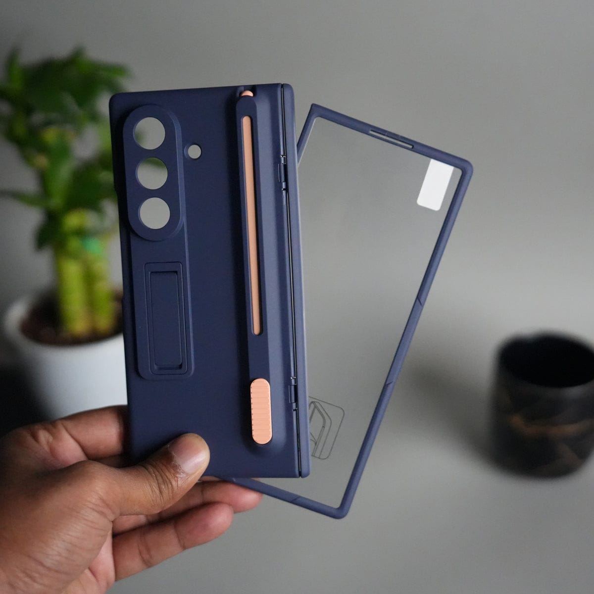 Front Glass Protection Case With PushUP S Pen Holder for Samsung Galaxy Z Fold 8 Ultra