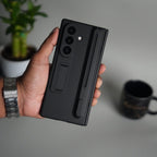 Front Glass Protection Case With PushUP S Pen Holder for Samsung Galaxy Z Fold 8 Ultra