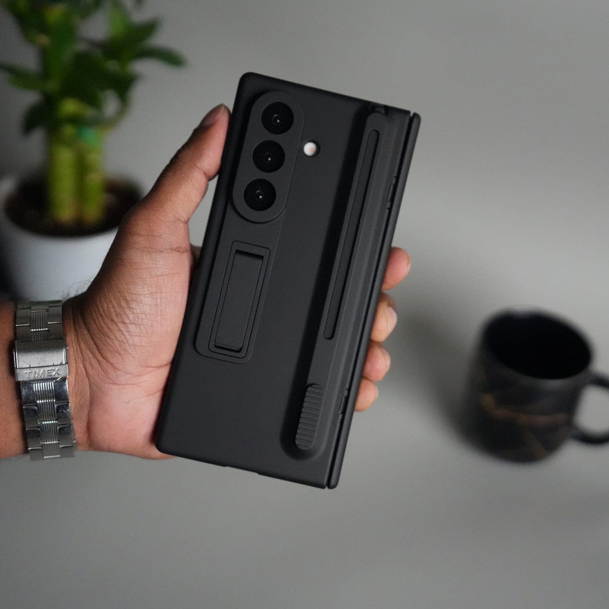 Front Glass Protection Case With PushUP S Pen Holder for Samsung Galaxy Z Fold 8 Ultra
