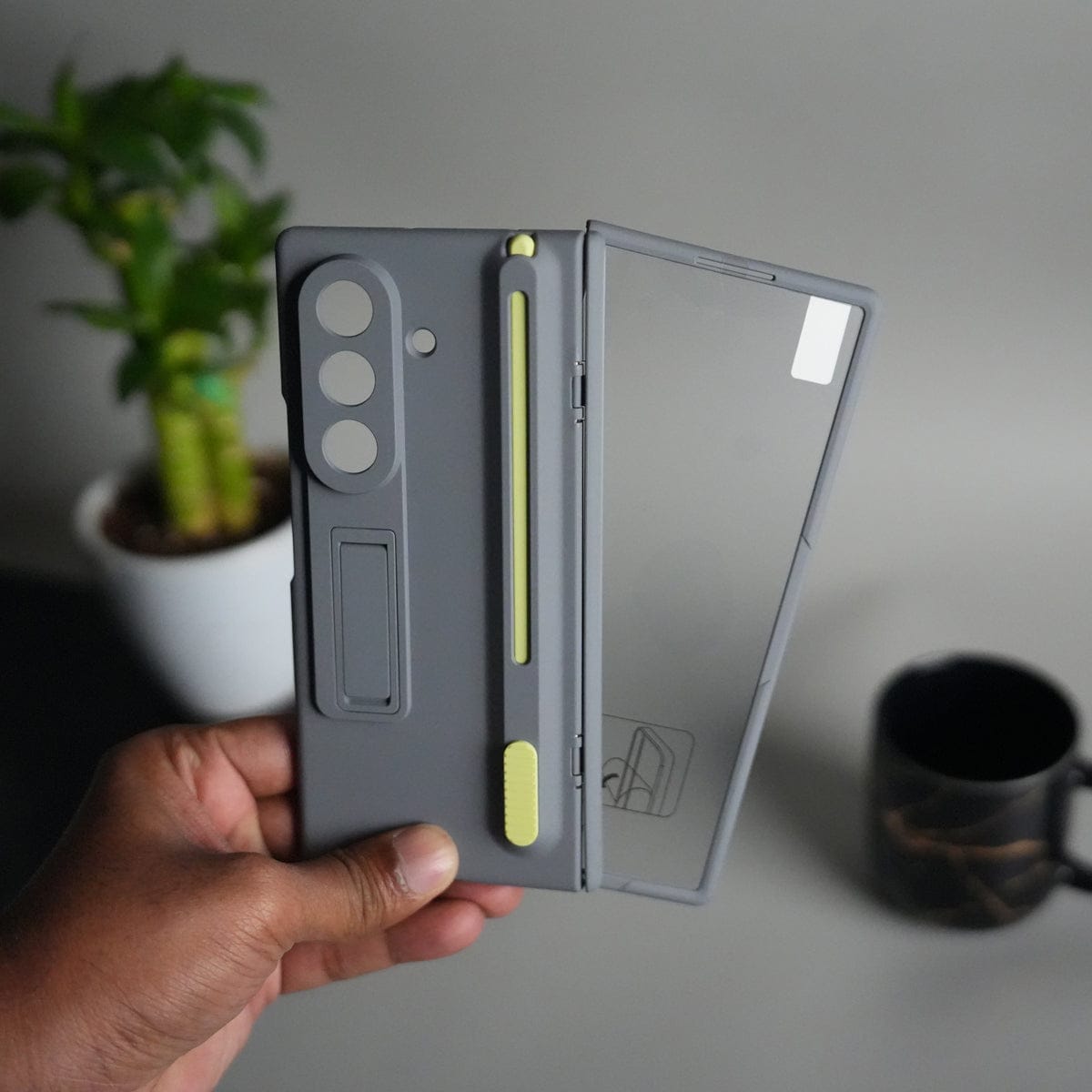 Front Glass Protection Case With PushUP S Pen Holder for Samsung Galaxy Z Fold 8 Ultra