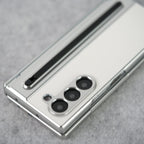 Leather Plating front Glass Protection Hinge Case For Samsung Galaxy Z Fold 8 Ultra | Folding Cover