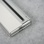 Leather Plating front Glass Protection Hinge Case For Samsung Galaxy Z Fold 8 Ultra | Folding Cover