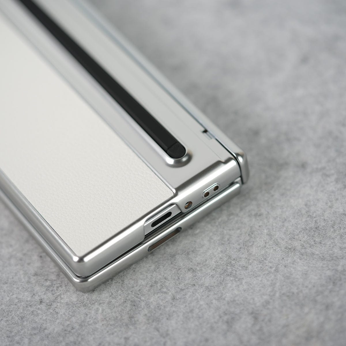 Leather Plating front Glass Protection Hinge Case For Samsung Galaxy Z Fold 8 Ultra | Folding Cover