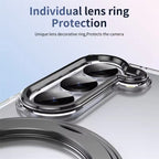 Transparent 360°Rotating Magnetic Holder Case Cover for Samsung Galaxy Z Fold 8 Ultra