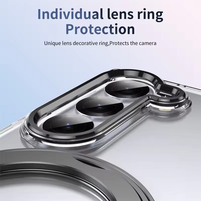 Transparent 360°Rotating Magnetic Holder Case Cover for Samsung Galaxy Z Fold 8 Ultra