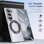 Transparent 360°Rotating Magnetic Holder Case Cover for Samsung Galaxy Z Fold 8 Ultra