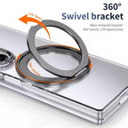 Transparent 360°Rotating Magnetic Holder Case Cover for Samsung Galaxy Z Fold 8 Ultra